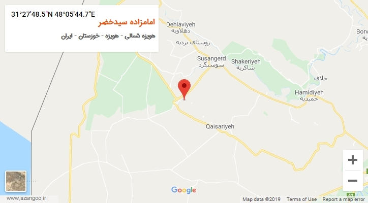 روستای امامزاده سیدخضر بر روی نقشه