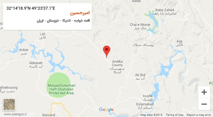 روستای امیرحسین بر روی نقشه
