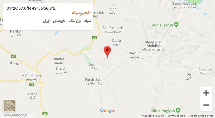 روستای انجیرسیاه بر روی نقشه