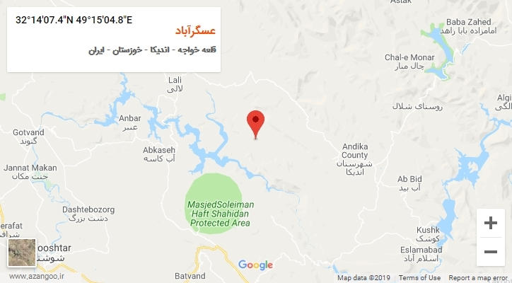 روستای عسگرآباد بر روی نقشه