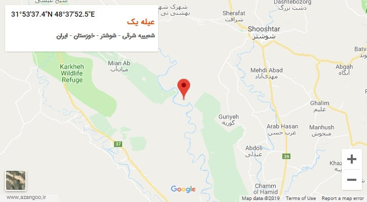 روستای عیله یک بر روی نقشه