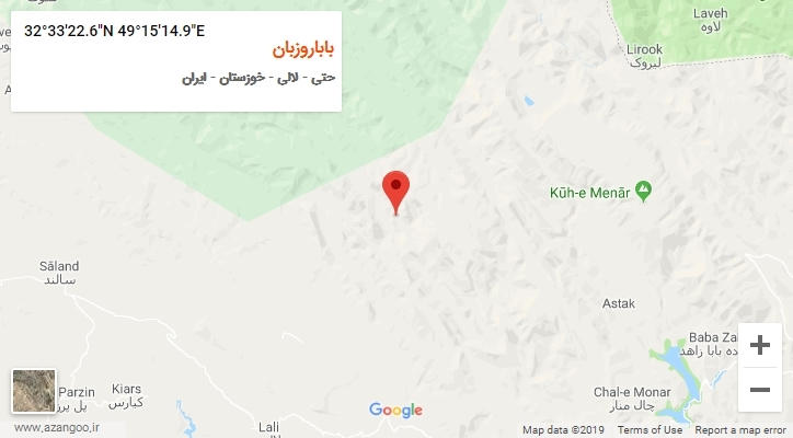 روستای باباروزبان بر روی نقشه