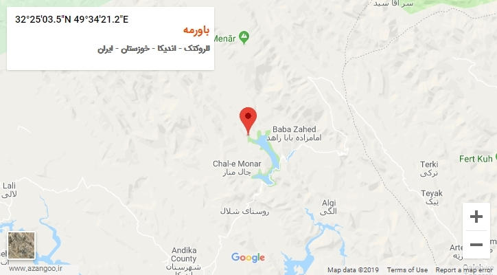 روستای باورمه بر روی نقشه