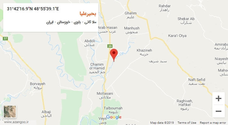 روستای بحیرعلیا بر روی نقشه