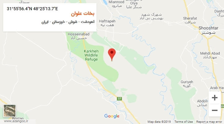 روستای بخات علوان بر روی نقشه