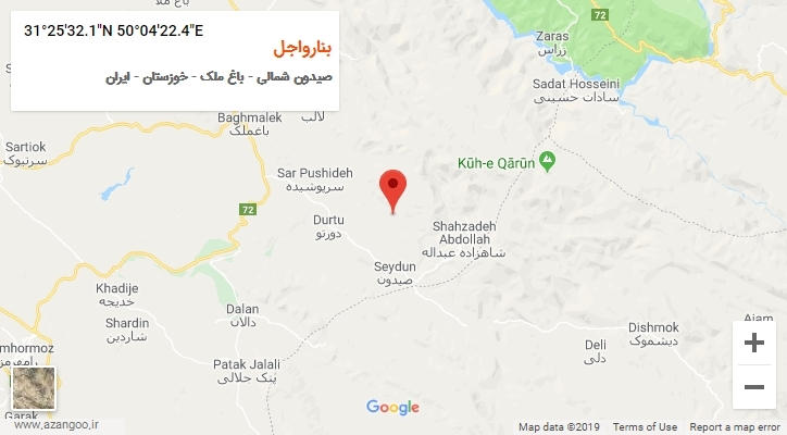 روستای بنارواجل بر روی نقشه