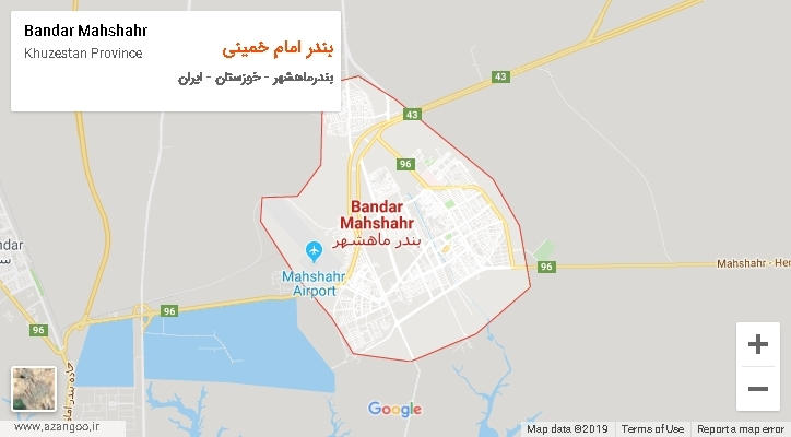 دهستان بندر امام خمینی بر روی نقشه