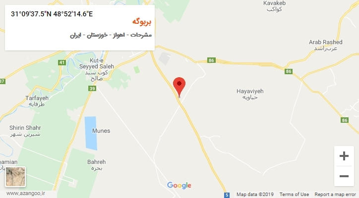 روستای بربوگه بر روی نقشه