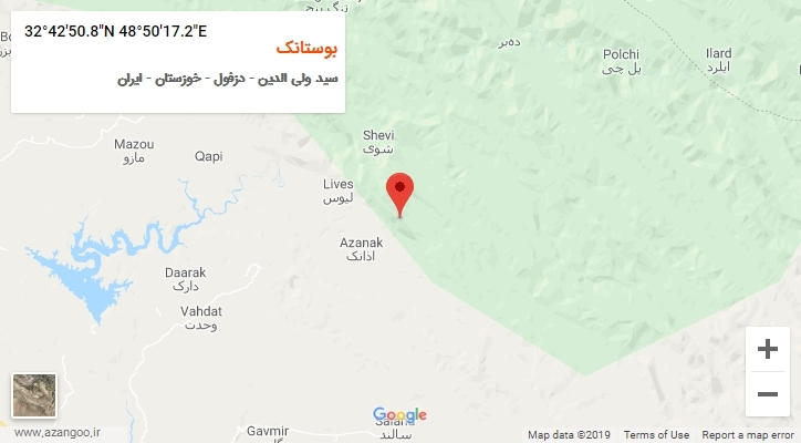 روستای بوستانک بر روی نقشه