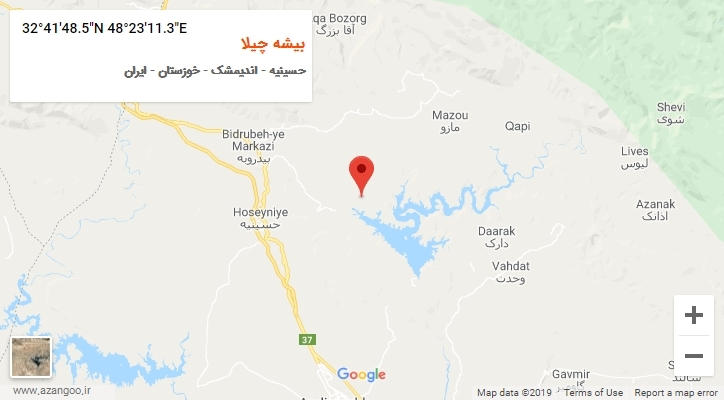 روستای بیشه چیلا بر روی نقشه