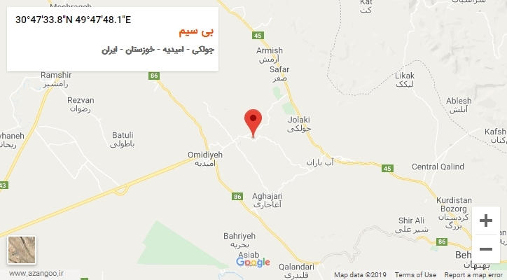 روستای بی سیم بر روی نقشه