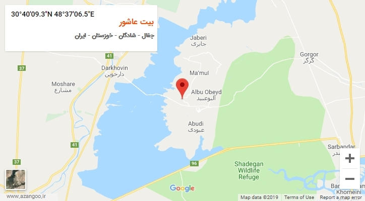 روستای بیت عاشور بر روی نقشه