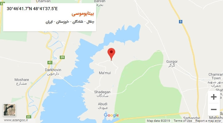 روستای بیتابوموسی بر روی نقشه