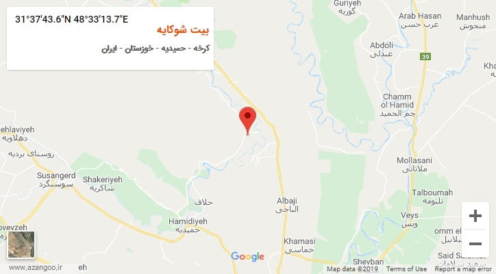 روستای بیت شوکایه بر روی نقشه