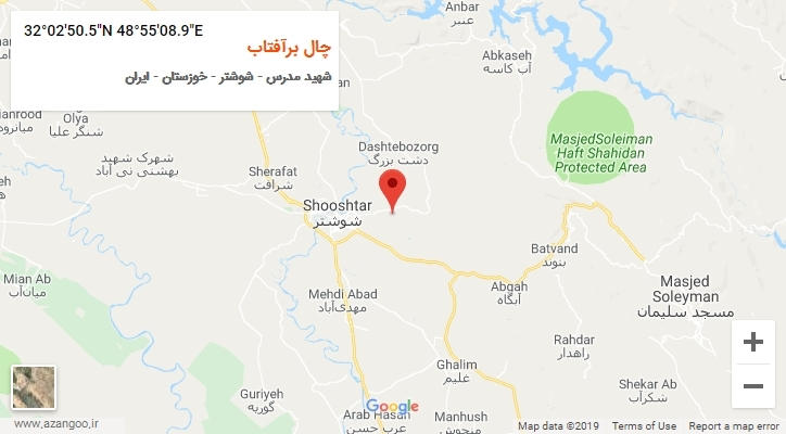 روستای چال برآفتاب بر روی نقشه