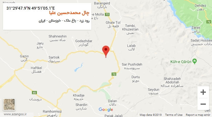 روستای چال محمدحسین علیا بر روی نقشه