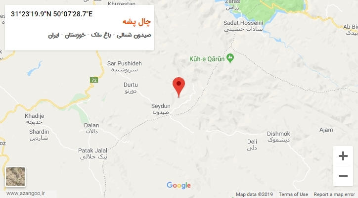 روستای چال پشه بر روی نقشه