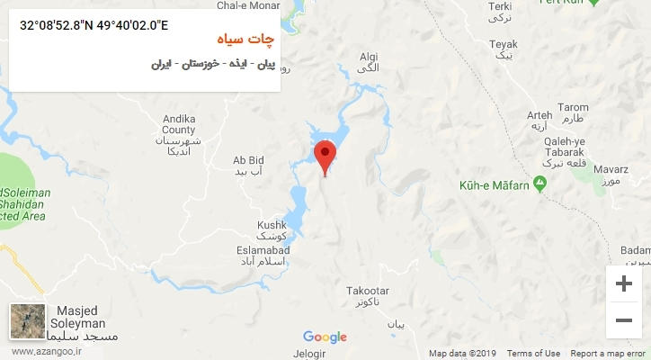 روستای چات سیاه بر روی نقشه