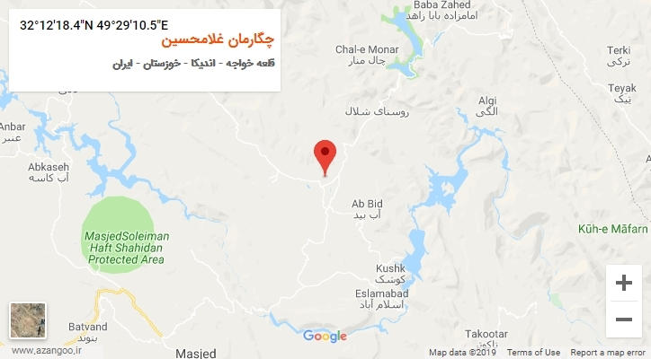 روستای چگارمان غلامحسین بر روی نقشه