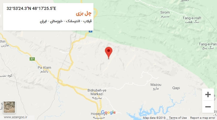 روستای چل بزی بر روی نقشه