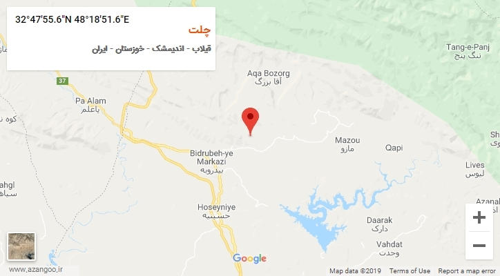 روستای چلت بر روی نقشه