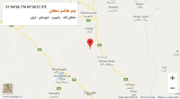روستای چم هاشم دهقان بر روی نقشه