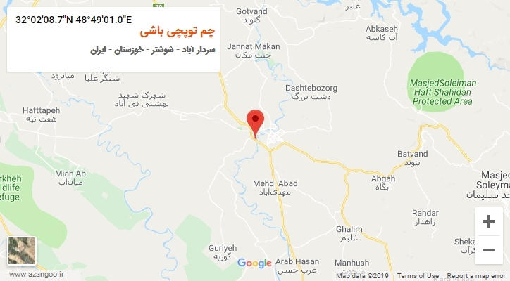 روستای چم توپچی باشی بر روی نقشه