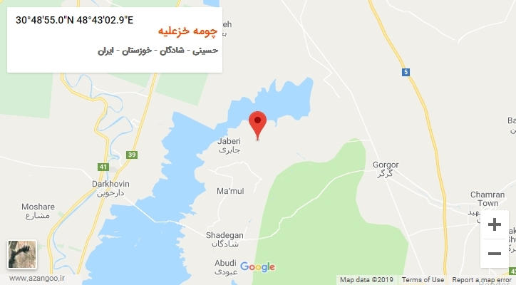 روستای چومه خزعلیه بر روی نقشه