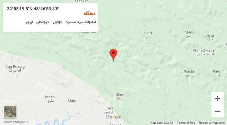 روستای دهگاه بر روی نقشه