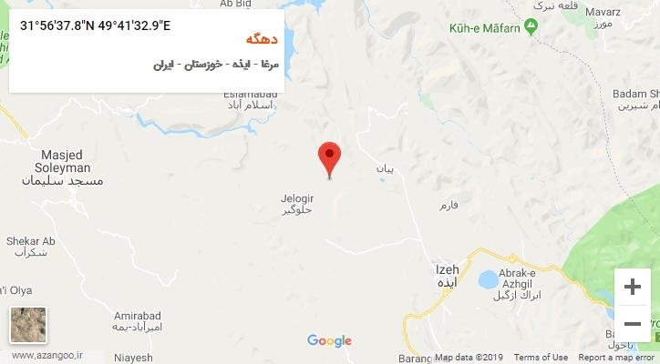 روستای دهگه بر روی نقشه