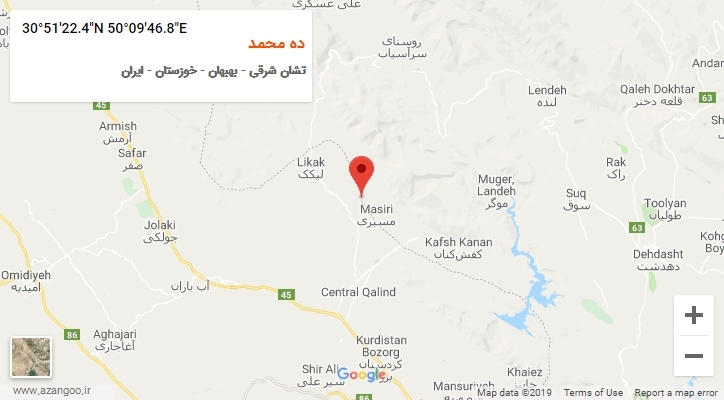 روستای ده محمد بر روی نقشه