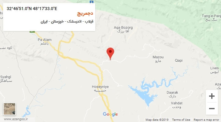 روستای دجمریج بر روی نقشه