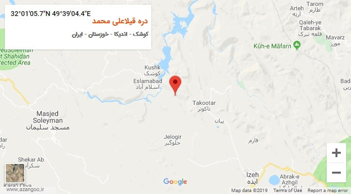 روستای دره قیلاعلی محمد بر روی نقشه