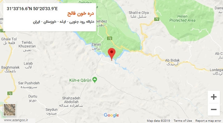 روستای دره خون فالح بر روی نقشه