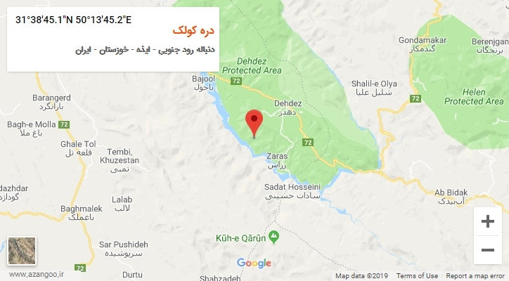 روستای دره کولک بر روی نقشه