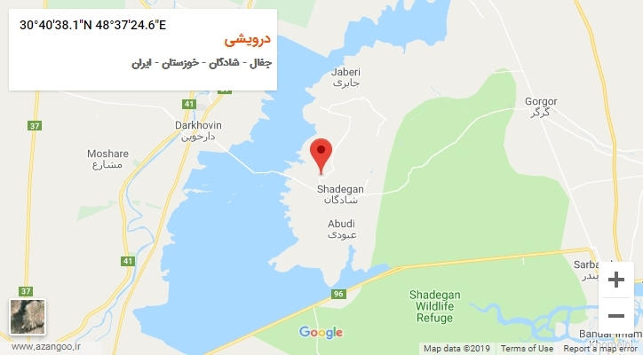 روستای درویشی بر روی نقشه