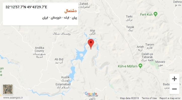 روستای دشتمال بر روی نقشه