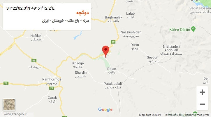 روستای دوگچه بر روی نقشه