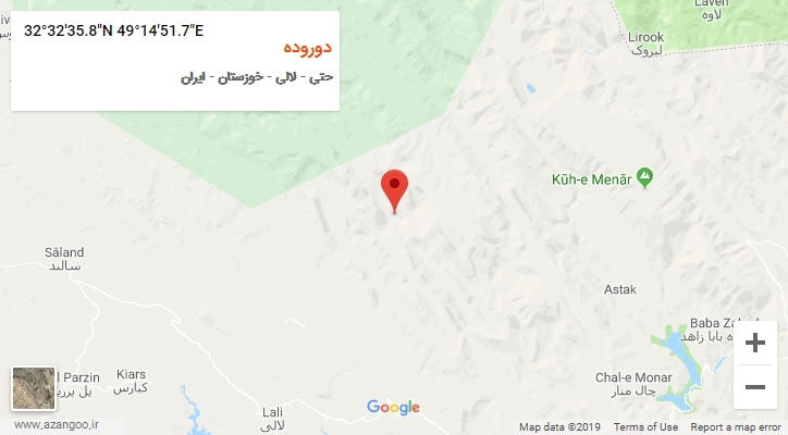 روستای دوروده بر روی نقشه