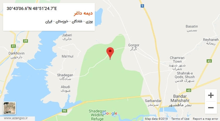 روستای دیمه داغر بر روی نقشه