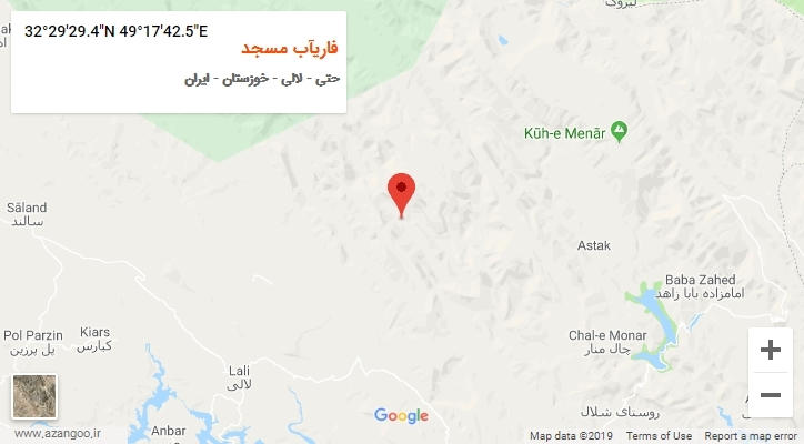 روستای فاریآب مسجد بر روی نقشه