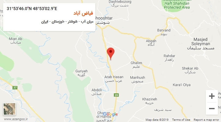 روستای فیاض آباد بر روی نقشه