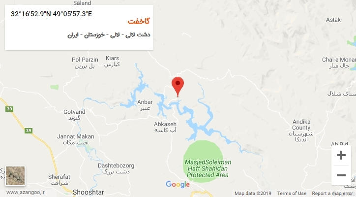 روستای گاخفت بر روی نقشه