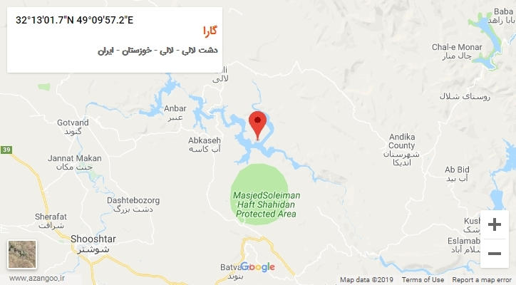 روستای گارا بر روی نقشه