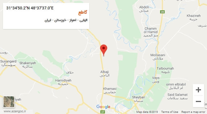 روستای گاطع بر روی نقشه