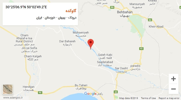 روستای گاوکده بر روی نقشه