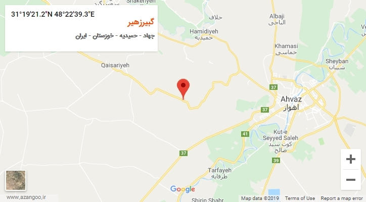 روستای گبیرزهیر بر روی نقشه