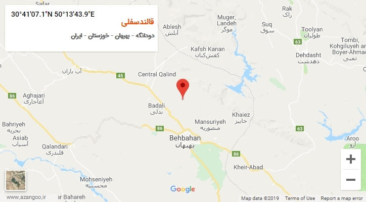 روستای قالندسفلی بر روی نقشه