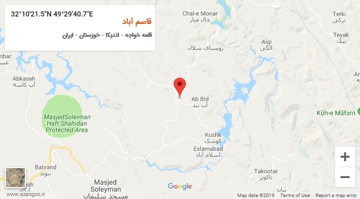 روستای قاسم آباد بر روی نقشه