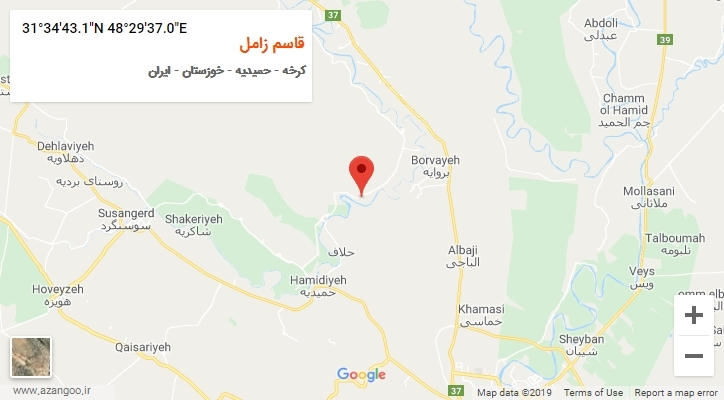 روستای قاسم زامل بر روی نقشه